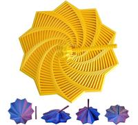 Fractal Sensory Fidget Star - 3D Printed Expanded Fractal Fidget Star with Handle,Hexagonal Decompression Sensory Rotating Spiral for Relieving Stress Irritability and Relaxation (Gold, 17CM)