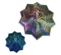 Fractal Sensory Fidget Star Twin 3D Printed Expanded Sensory Fidget Toys Hexagonal Sensory Toys for Stress Relief and Focus Novelty Spinner 3D Printed Fidgets for Adults and Teens (Green & Purple)