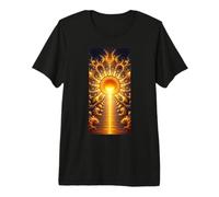Fractal Sunburst Art - Abstract Energy Design Premium T-Shirt