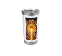 Fractal Sunburst Art - Abstract Energy Design Stainless Steel Insulated Tumbler