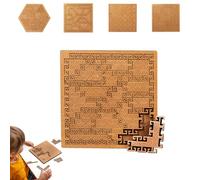 Fractal Tray Puzzle, 2026 New Extremely High Difficulty Fractal Puzzles,Set of 3 Mind Bending Wooden Jigsaw Puzzles,Reverse Thinking Challenging Irregular for Puzzle Enthusiasts (Xiangyun)
