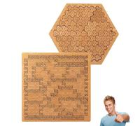 Fractal Tray Puzzle, 2026 New Mind Bending Wooden Jigsaw Puzzle, Hard Difficult Reverse Thinking Challenge, Unique Irregular Creative Labyrinth with Frame (2pcs-c)