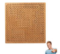 Fractal Tray Puzzle, 2026 New Mind Bending Wooden Jigsaw Puzzle, Hard Difficult Reverse Thinking Challenge, Unique Irregular Creative Labyrinth with Frame (Chain)