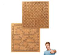 Fractal Tray Puzzle, 2026 New Mind Bending Wooden Jigsaw Puzzle, Hard Difficult Reverse Thinking Challenge, Unique Irregular Creative Labyrinth with Frame (2pcs-a)