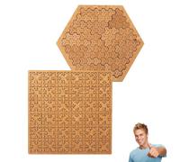Fractal Tray Puzzle, 2026 New Mind Bending Wooden Jigsaw Puzzle, Hard Difficult Reverse Thinking Challenge, Unique Irregular Creative Labyrinth with Frame (2pcs-e)