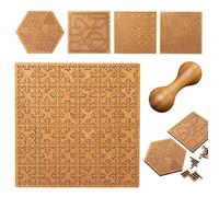 Fractal Tray Puzzle, 2026 Upgrade Mind Bending Wooden Jigsaw Puzzle, Difficult Challenging Impossible Puzzles for Adults, Advanced Hard Jigsaw Puzzles with Frame(C#)