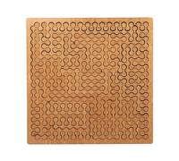 Fractal Tray Puzzle Extremely High Difficulty Puzzles, Mind Bending Wooden Jigsaw, Reverse Thinking Challenging Irregular with Frame(20x20cm)
