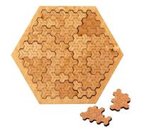 Fractal Tray Puzzle, Hard Difficult Wooden Jigsaw Puzzles for Adults, No Image Puzzle Impossible Difficult, Creative Labyrinth Reverse Thinking Challenging