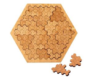 Fractal Tray Puzzle, Hard Difficult Wooden Jigsaw Puzzles for Adults, No Image Puzzle Impossible Difficult, Creative Labyrinth Reverse Thinking Challenging