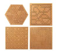 Fractal Tray Puzzle, Hard Difficult Wooden Jigsaw Puzzles for Adults, Portable Unique Irregular Creative Labyrinth Puzzles, Impossible Reverse Thinking Challenging, No Image Puzzle(4PCS)