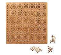 Fractal Tray Puzzle, Hard Difficult Wooden Jigsaw Puzzles for Adults, Unique Irregular Creative Labyrinth Impossible Difficult, Laser Cut Precision Fit Brain Teaser for Travel (C)