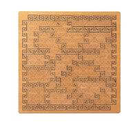 Fractal Tray Puzzle - Hard Wooden Jigsaw for Adults, Mind-Bending No-Image Challenge, Improves Logic & Reverse Thinking, Unique Irregular Creative Labyrinth (Square - Auspicious Clouds)