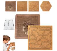 Fractal Tray Puzzle, Hard Wooden Jigsaw Puzzle for Adults, Irregular No-Image Labyrinth Brain Teaser, Reverse Thinking Challenge for Solo Play, Family Gatherings (A2+A4)