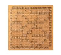 Fractal Tray Puzzle, Hilbert Curve Puzzle, Mind Bending Wooden Jigsaw, Irregular No-Image Labyrinth, Reverse-Thinking Brain Teaser with Tray, Hard Difficult Wooden Jigsaw for Adults (#A)