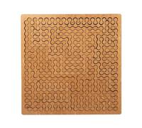 Fractal Tray Puzzle, Hilbert Curve Puzzle, Mind Bending Wooden Jigsaw, Irregular No-Image Labyrinth, Reverse-Thinking Brain Teaser with Tray, Hard Difficult Wooden Jigsaw for Adults (#V)