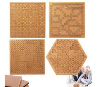 Fractal Tray Puzzles, 2026 New Hard Irregular Wooden Jigsaw Fractal Puzzle Challenge, Creative Hard Difficult Portable Mind Bending Wooden Jigsaw Puzzle, Challenging No-Image Puzzles for Family Party