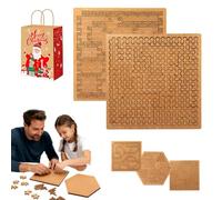 Fractal Tray Puzzles, 2026 Upgrade Wooden Hilbert Curve Jigsaw Challenge Reverse Thinking Puzzles, Hard Irregular Wooden Jigsaw with Relieve Stress Great Connect with Family Age (BC)