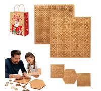 Fractal Tray Puzzles, 2026 Upgrade Wooden Hilbert Curve Jigsaw Challenge Reverse Thinking Puzzles, Hard Irregular Wooden Jigsaw with Relieve Stress Great Connect with Family Age (BD)