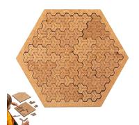 Fractal Tray Puzzles, 3D Laser-Cut Irregular Geometric Brain Teaser Jigsaw, Challenging Mind-Bending Labyrinth Puzzle with Frame, Unique Gift for Puzzle Lovers & Thinkers(#D)