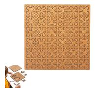 Fractal Tray Puzzles, 3D Laser-Cut Irregular Geometric Brain Teaser Jigsaw, Challenging Mind-Bending Labyrinth Puzzle with Frame, Unique Gift for Puzzle Lovers & Thinkers(#B)