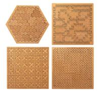Fractal Tray Puzzles, 3D Laser-Cut Irregular Geometric Brain Teaser Jigsaw, Challenging Mind-Bending Labyrinth Puzzle with Frame, Unique Gift for Puzzle Lovers & Thinkers(All)