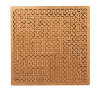 Fractal Tray Puzzles, Challenging Wooden Jigsaw Puzzle for Adults, Unique Irregular Mind-Bending Labyrinth Design, Reverse Thinking Brain Teaser Logic Game with Frame (D)
