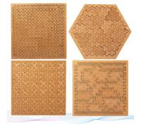 Fractal Tray Puzzles for Adults, Hilbert Curve Puzzle Wooden Brain Teaser, No-Image Reverse Logic Jigsaw, Creative Irregular Shape Mind Challenge Gift for Thinkers & Puzzle Fans (Style E)