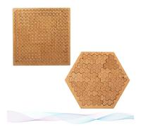 Fractal Tray Puzzles for Adults, Hilbert Curve Puzzle Wooden Brain Teaser, No-Image Reverse Logic Jigsaw, Creative Irregular Shape Mind Challenge Gift for Thinkers & Puzzle Fans (Style A)