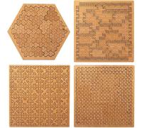 Fractal Tray Puzzles for Adults - Mind Bending Wooden Jigsaw Puzzle with Frame, Unique Irregular Labyrinth Pattern, Advanced Reverse Thinking Brain Challenge Gift for Puzzle Lovers (ALL)