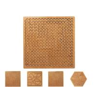 Fractal Tray Puzzles for Adults - Mind Bending Wooden Jigsaw Puzzle with Frame, Unique Irregular Labyrinth Pattern, Advanced Reverse Thinking Brain Challenge Gift for Puzzle Lovers (02#)