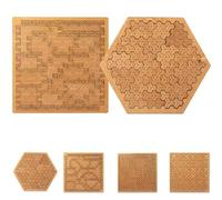 Fractal Tray Puzzles, Fractal Puzzle Wood For Adults, Unique Irregular Wooden Labyrinth, Fractal Tray Puzzles That Spark Joy And Calm Your Mind (2 PCS C)