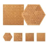 Fractal Tray Puzzles, Fractal Puzzle Wood For Adults, Unique Irregular Wooden Labyrinth, Fractal Tray Puzzles That Spark Joy And Calm Your Mind (2 PCS B)