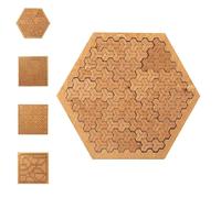 Fractal Tray Puzzles, Fractal Tray Puzzles Mind Bending Wooden Jigsaw Puzzle, Unique Irregular Creative Labyrinth Impossible Difficult, Reverse Thinking Challenging, No Image Puzzle (#A)