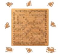 Fractal Tray Puzzles,Hard Difficult Mind Bending Wooden Labyrinth Jigsaw Puzzles for Adults,Portable Impossible Reverse Thinking Challenging No Image Irregular Puzzle with Frame (Cloud)