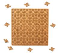 Fractal Tray Puzzles,Hard Difficult Mind Bending Wooden Labyrinth Jigsaw Puzzles for Adults,Portable Impossible Reverse Thinking Challenging No Image Irregular Puzzle with Frame (Square)