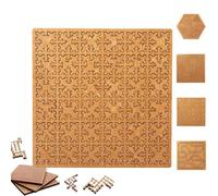 Fractal Tray Puzzles, Hard Difficult Wooden Jigsaw Puzzles for Adults, Adult Educational Wooden Puzzle, Portable Impossible Reverse Thinking Challenging No Image Puzzle (#C)