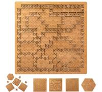 Fractal Tray Puzzles, Hard Difficult Wooden Jigsaw Puzzles for Adults, Impossible Reverse Thinking Puzzle, Creative Irregular Design for Brain Training & Gift (#a)