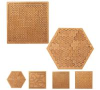 Fractal Tray Puzzles, Hard Difficult Wooden Jigsaw Puzzles for Adults, Portable Impossible Reverse Thinking Challenging No Image Puzzle(2pcs-e)