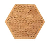 Fractal Tray Puzzles,Hard Difficult Wooden Jigsaw Puzzles for Adults, Portable Impossible Reverse Thinking Challenging No Image Puzzle, Irregular Creative Labyrinth Impossible Difficult (A)