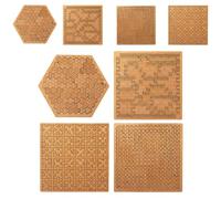 Fractal Tray Puzzles, Hard Difficult Wooden Jigsaw Puzzles For Adults, Portable Impossible Reverse Thinking Challenging No Image Puzzle For Family, Friends (Puzzles, A+B+C+D)