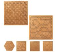 Fractal Tray Puzzles, Hard Difficult Wooden Jigsaw Puzzles for Adults, Portable Impossible Reverse Thinking Challenging No Image Puzzle(2pcs-d)