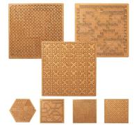 Fractal Tray Puzzles, Hard Difficult Wooden Jigsaw Puzzles for Adults, Portable Impossible Reverse Thinking Challenging No Image Puzzle(3pcs-d)