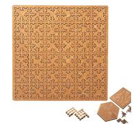 Fractal Tray Puzzles, Hard Difficult Wooden Jigsaw Puzzles for Adults, Reverse Thinking Challenging No Image Puzzle, Irregular Shape & Challenging Design (#a)