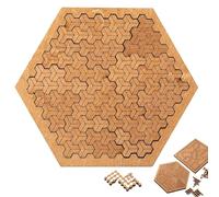Fractal Tray Puzzles, Hard Difficult Wooden Jigsaw Puzzles for Adults, Reverse Thinking Challenging No Image Puzzle, Irregular Shape & Challenging Design (#b)