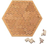 Fractal Tray Puzzles, Hard Difficult Wooden Jigsaw Puzzles for Adults,Unique Irregular Creative Labyrinth Impossible Difficult,Portable Reverse Thinking Challenging No Image jigsaw (Triangular)