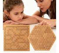 Fractal Tray Puzzles, Hard Difficult Wooden Jigsaw Puzzles for Adults, Unique Irregular Creative Labyrinth Impossible Difficult, Reverse Thinking Challenging No Image Puzzle (2pcs-a)