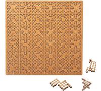 Fractal Tray Puzzles, Hard Difficult Wooden Jigsaw Puzzles for Adults, Unique Irregular Creative Labyrinth Impossible Difficult, Reverse Thinking Challenging Jigsaw with Frame (#02)