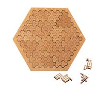 Fractal Tray Puzzles, Hard Difficult Wooden Jigsaw Puzzles for Adults, Unique Irregular Creative Labyrinth Impossible Difficult, Reverse Thinking Challenging No Image Puzzle(Triangular)
