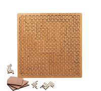 Fractal Tray Puzzles, Hard Difficult Wooden Jigsaw Puzzles for Thinkers, Portable Impossible Reverse Thinking Challenging No Image Puzzle, Suitable for Brain Training Games Square B