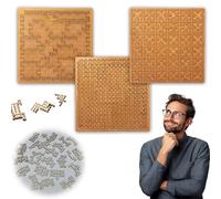 Fractal Tray Puzzles, Hard Difficult Wooden Jigsaw Puzzles, Fractal Puzzle That Spark Joy and Calm Your Mind, Unique Irregular Creative Labyrinth Impossible Difficult, Thickened and Durable (H)